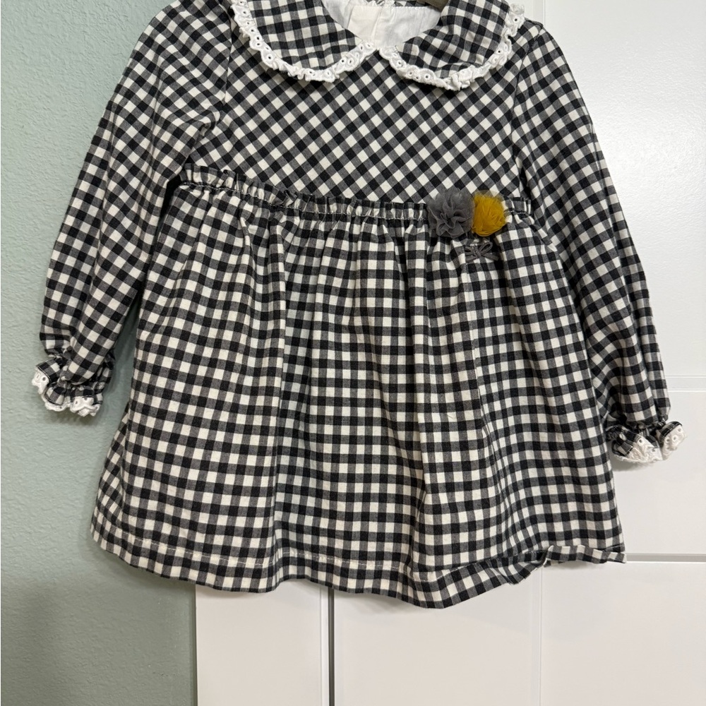Mayoral Monochrome Checkered Dress